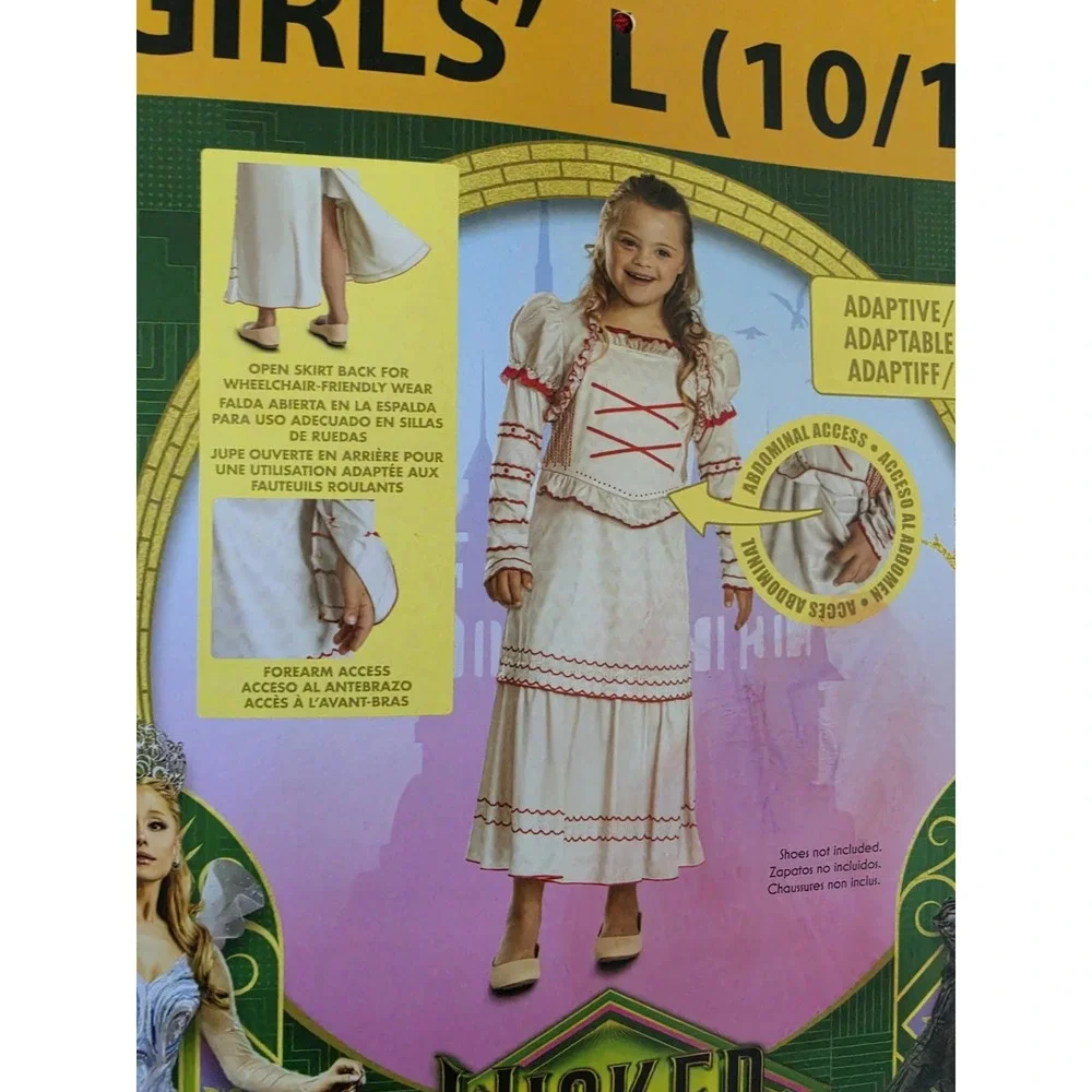 Wicked Nessa Rose Halloween Costume Dress for Children, Girls L (10/12) NEW